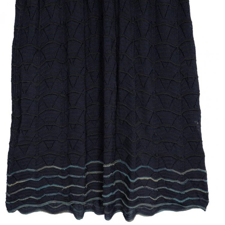 Pre Owned M Missoni Grey Knit Dress M