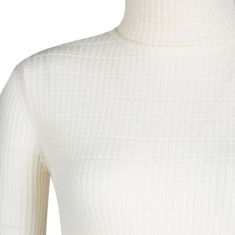 Pre Owned M Missoni Cream Turtle Neck Sweater M