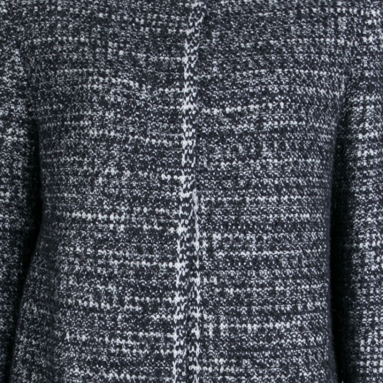 Pre Owned M Missoni Monochrome Chunky Long Cardigan M