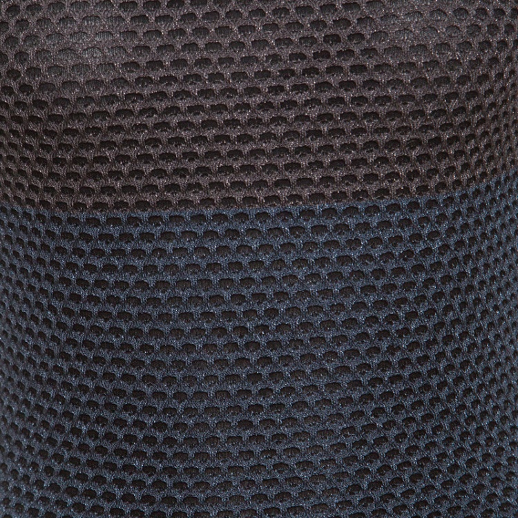 Pre Owned M Missoni Metallic Striped Colorblock Perforated Knit Fit and Flare Dress S