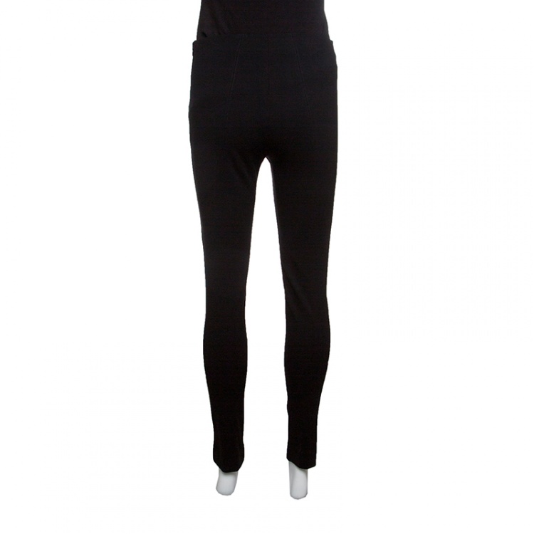 Pre Owned M Missoni Black Stretch Jersey Tapered Leggings M