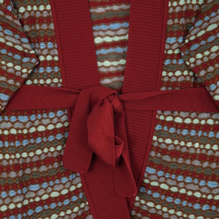 Pre Owned M Missoni Multicolor Long Cardigan M