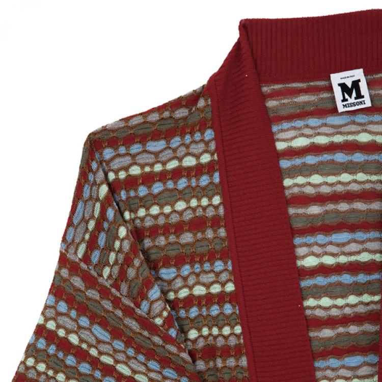 Pre Owned M Missoni Multicolor Long Cardigan M