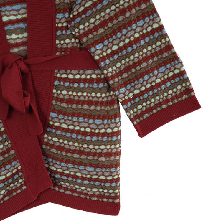 Pre Owned M Missoni Multicolor Long Cardigan M