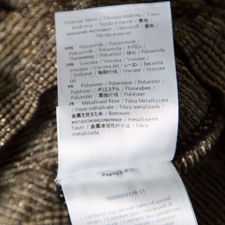 مملوكة مسبقًا M Missoni Metallic Lurex Jacquard Knit Cardigan M