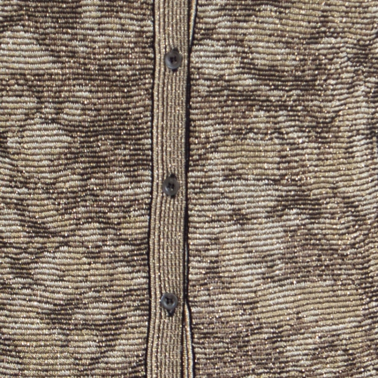 مملوكة مسبقًا M Missoni Metallic Lurex Jacquard Knit Cardigan M