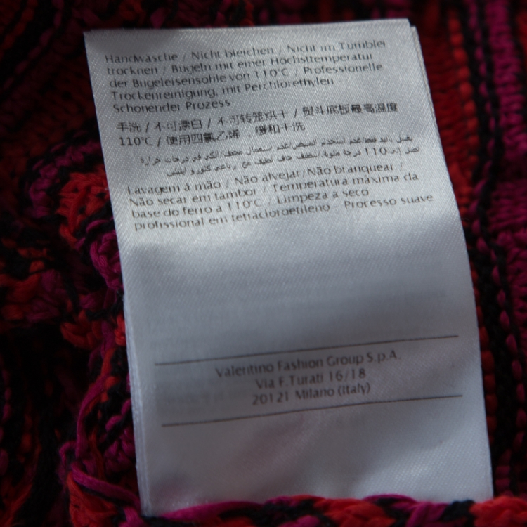 مملوكة مسبقًا M Missoni Multicolor Textured Chunky Knit Cropped Cardigan M