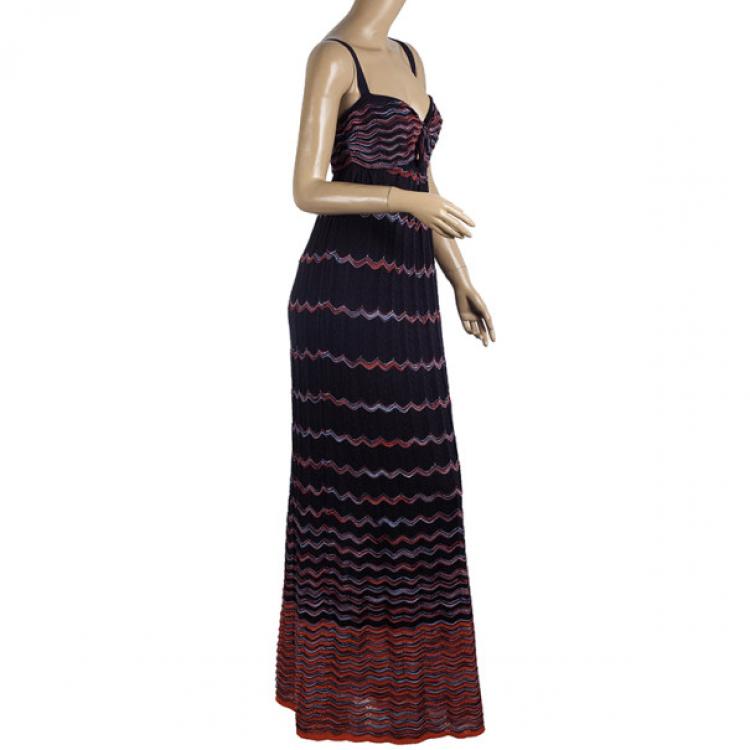 Pre Owned M Missoni Ombre Effect Maxi Dress S