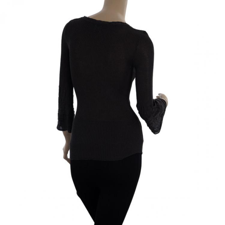 Pre Owned M Missoni Bell Sleeve Knit Top S