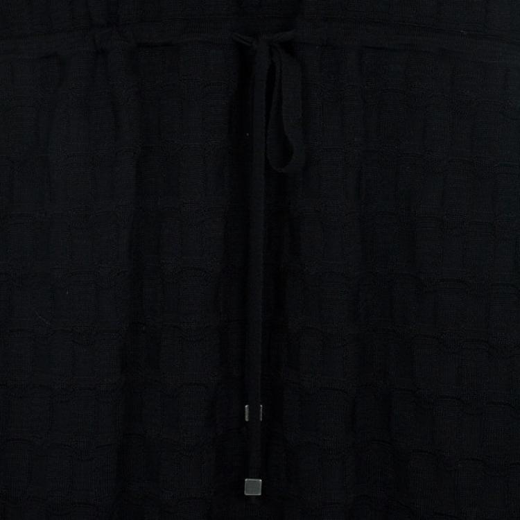 Pre Owned M Missoni Black Checkered Kaftan Dress XXL