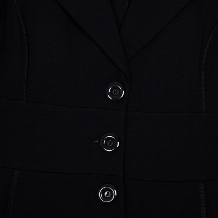 Pre Owned M Missoni Black Trench Coat L