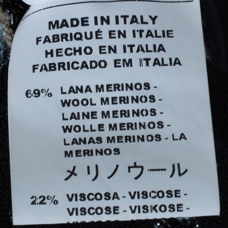 Pre Owned M Missoni Multicolor Shift Belted Knit Dress M