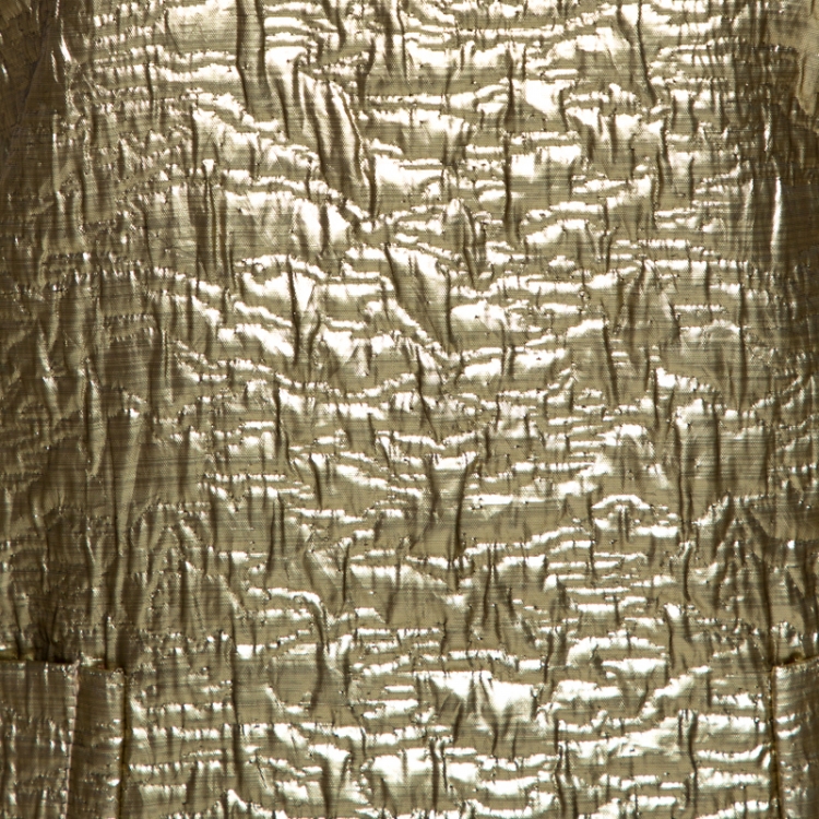 مملوكة مسبقًا M Missoni Gold Textured Lurex Shift Dress L