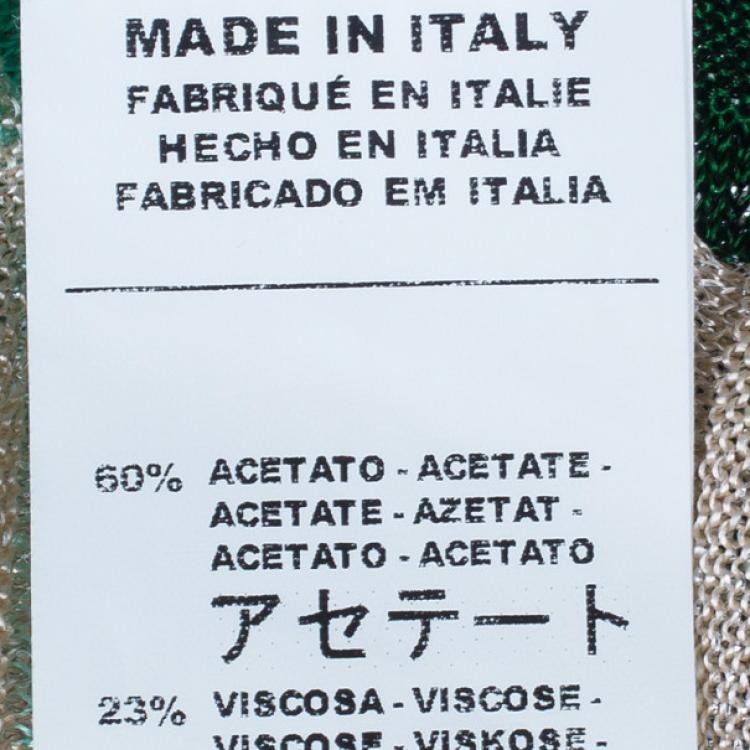 Pre Owned M Missoni Multicolor Metallic Top and Cardigan Set L