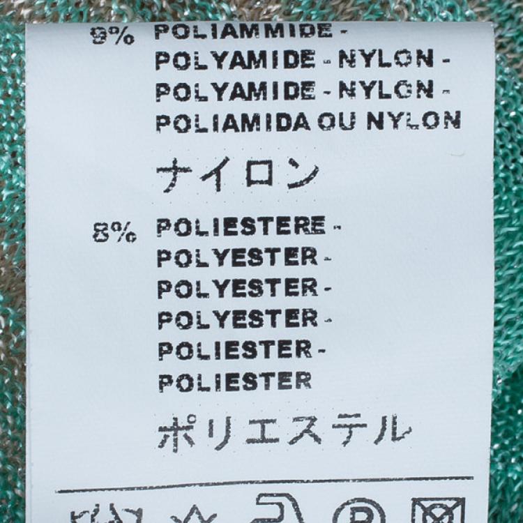 Pre Owned M Missoni Multicolor Metallic Top and Cardigan Set L