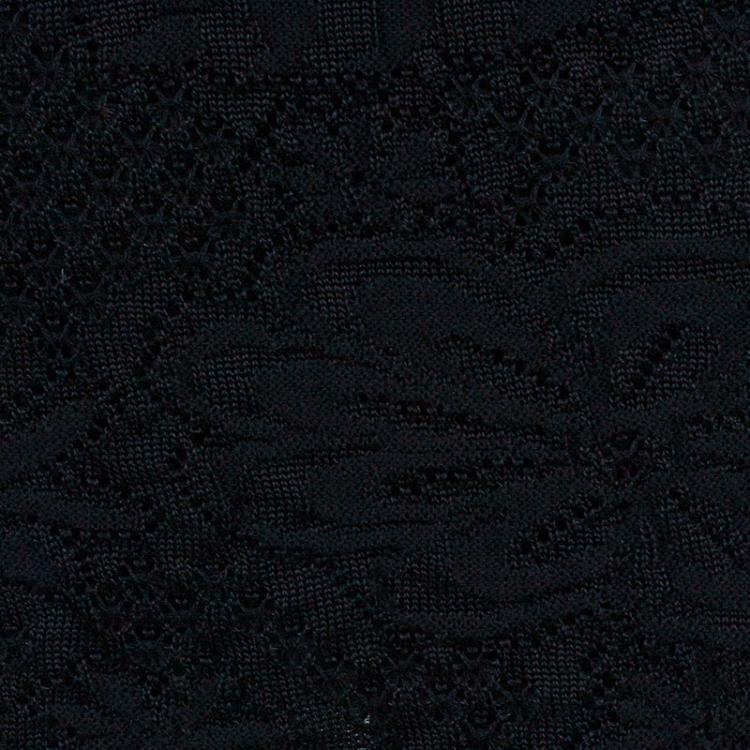 Pre Owned M Missoni Black Textured Knit Pencil Skirt S