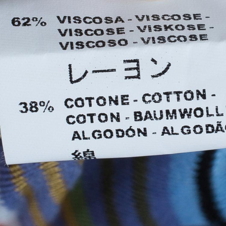 Pre Owned M Missoni Multicolor Stripe Drop Waist Knit Dress S