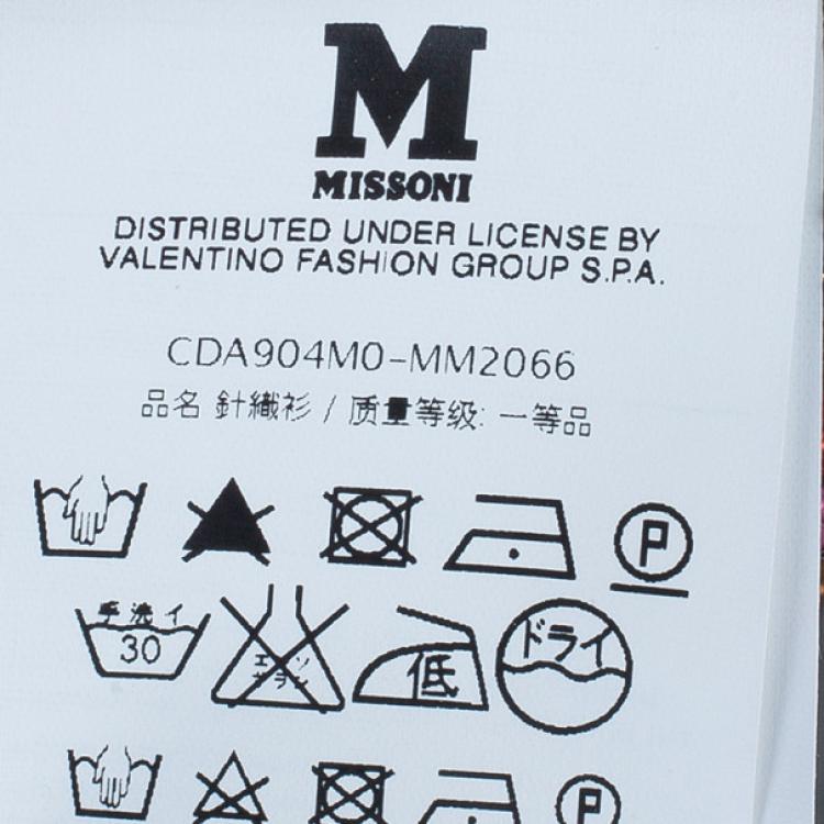 Pre Owned M Missoni Multicolor Stripe Print Top M