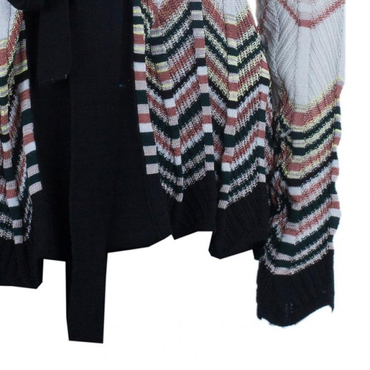 Pre Owned M Missoni Multicolor Knit Top and Cardigan Set M
