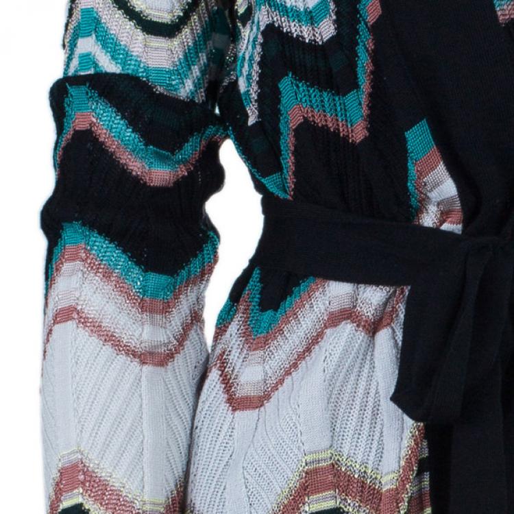 Pre Owned M Missoni Multicolor Knit Top and Cardigan Set M