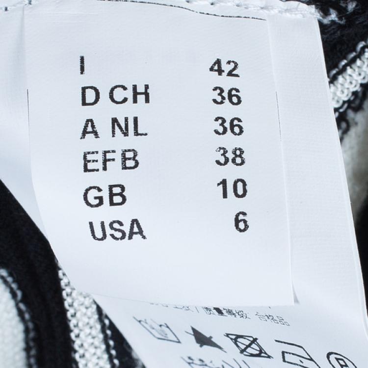 Pre Owned M Missoni Monochrome Wave Print Top and Cardigan Set M