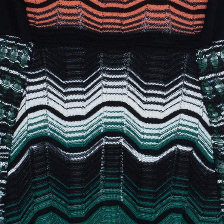 Pre Owned M Missoni Wave Print Multicolor Dress M