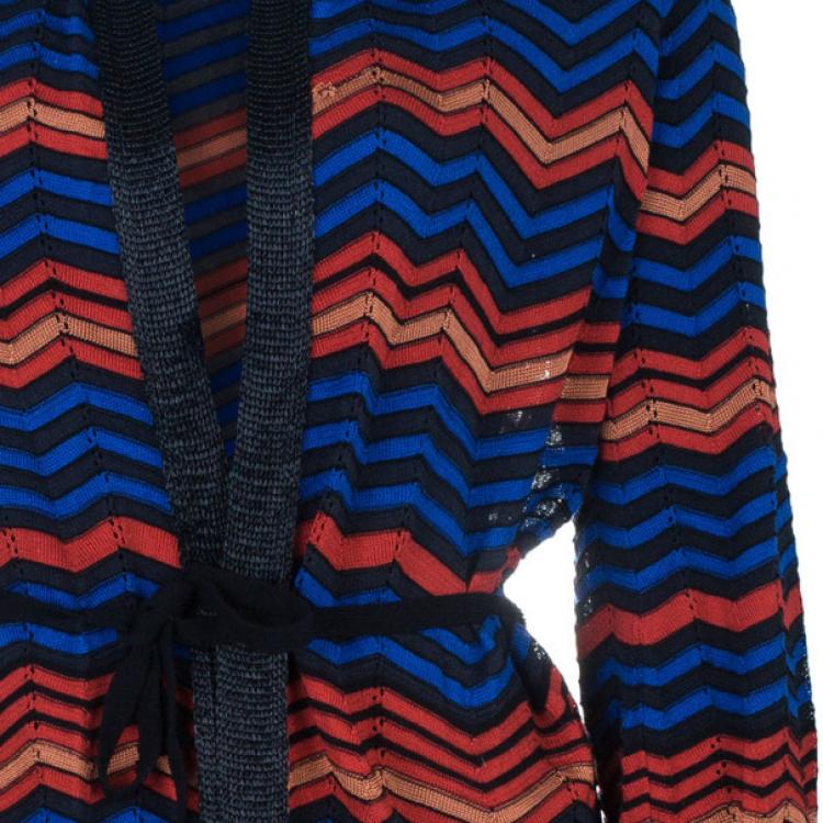 Pre Owned M Missoni Multicolor Light Knit Cardigan M