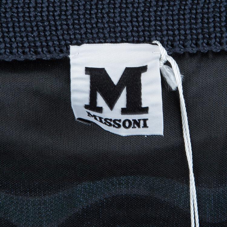 Pre Owned M Missoni Wave Knit Maxi Skirt M