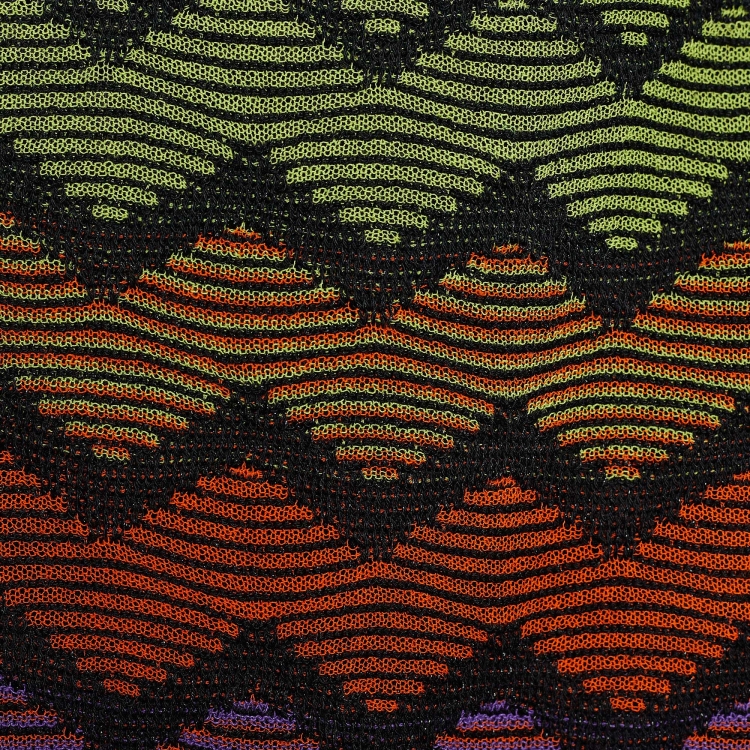 Pre Owned M Missoni Multicolor Cotton Blend Knit Flared Skirt M