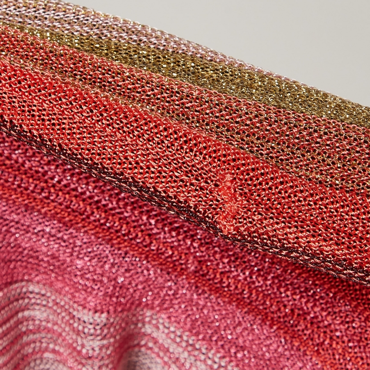 مملوكة مسبقًا M Missoni Multicolor Striped Lurex Knit Palazzo Pants S