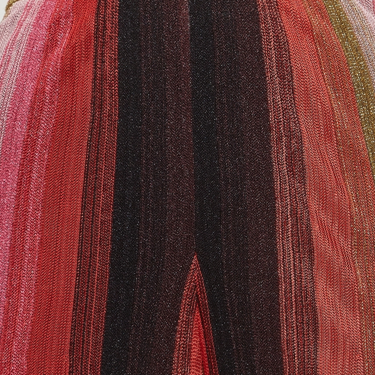 مملوكة مسبقًا M Missoni Multicolor Striped Lurex Knit Palazzo Pants S