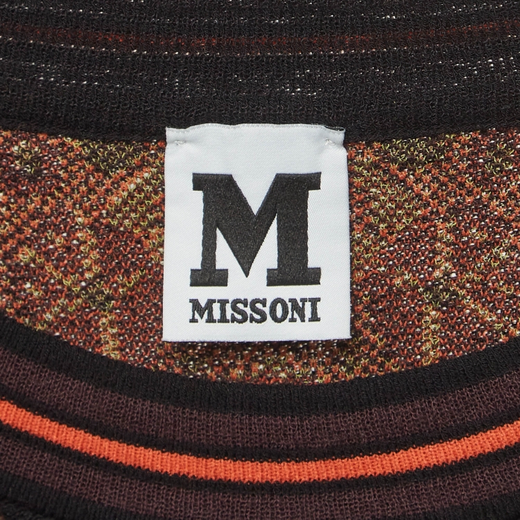 Pre Owned M Missoni Multicolor Patterned Knit Short Dress S