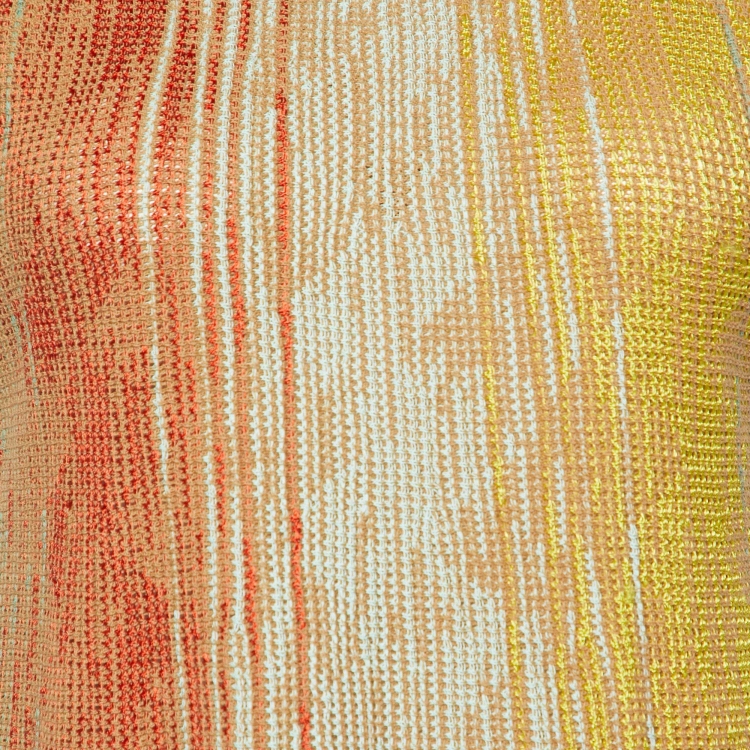 مملوكة مسبقًا M Missoni Multicolor Textured Knit Sleeveless Top S