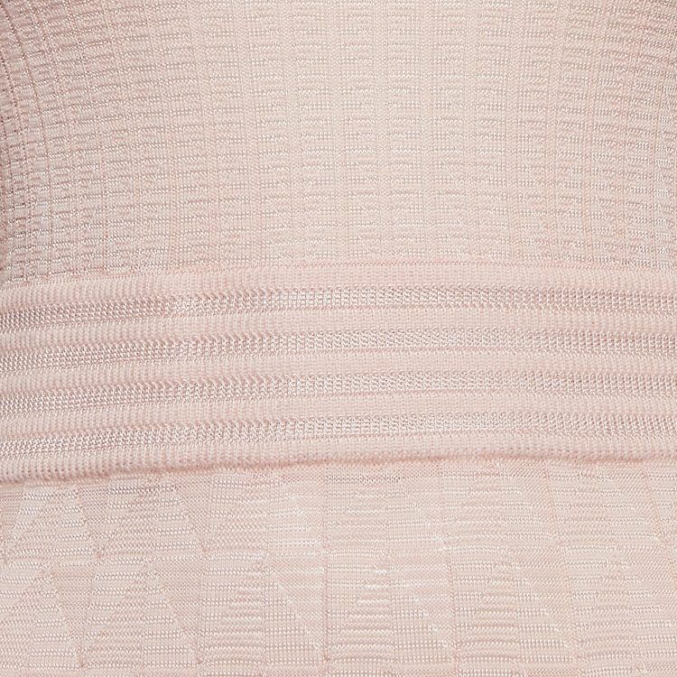مملوكة مسبقًا M Missoni Pink Patterned Knit Short Dress S