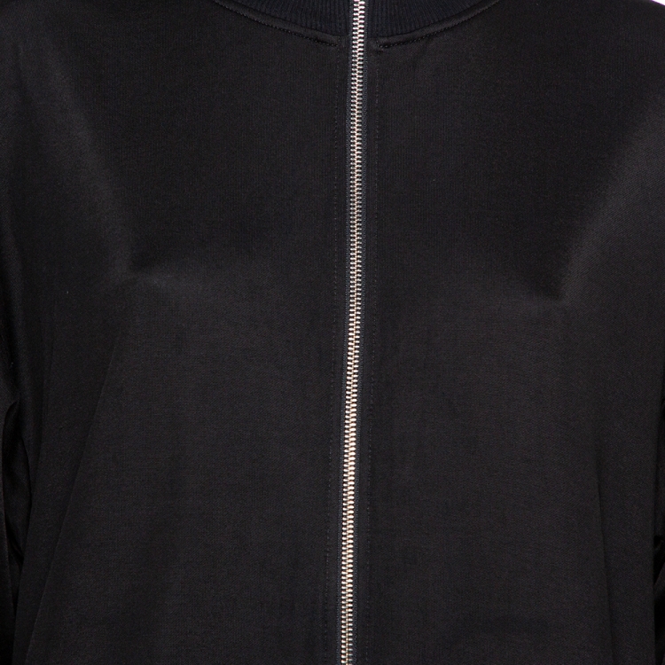 Pre Owned Maison Martin Margiela Black Knit High Neck Zip Front Jacket M
