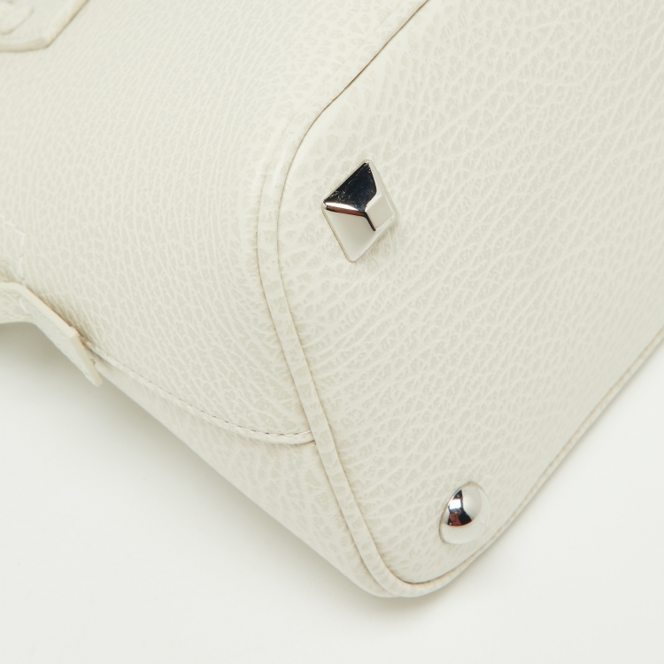 Pre Owned Maison Martin Margiela Grey Leather Dome Bag