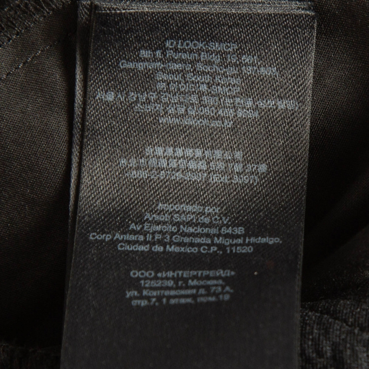 Pre Owned Maje Black Tweed Button Detailed Playsuit S