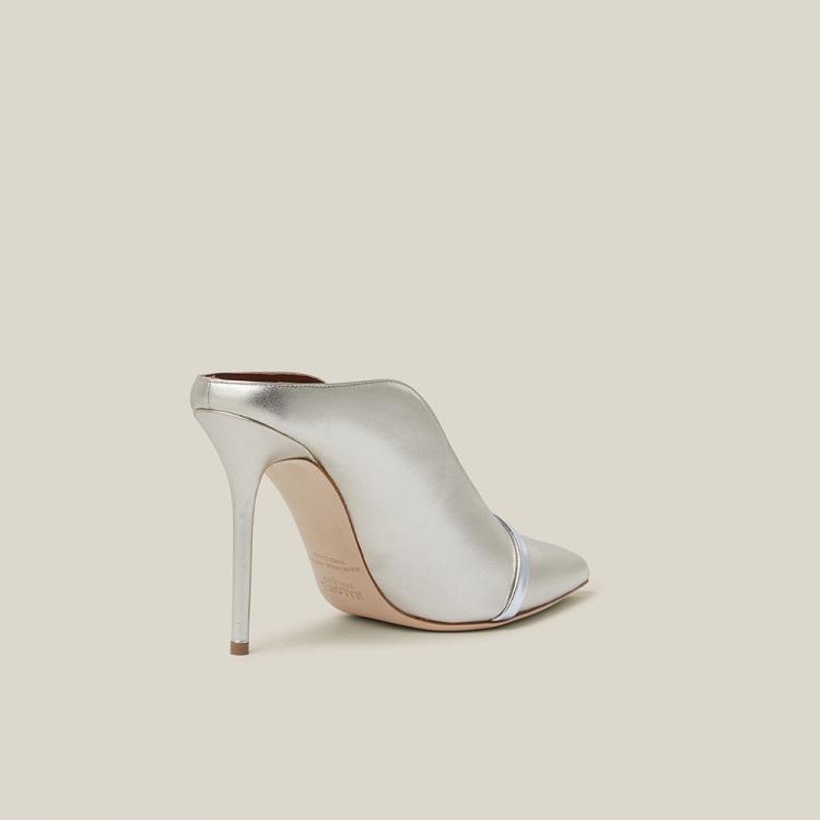 مملوكة مسبقًا Malone Souliers Metallic Constance Metallic-Leather Mules Size IT 37.5