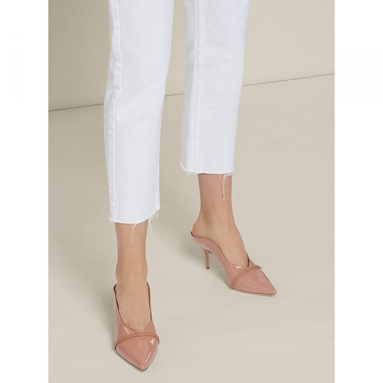 مملوكة مسبقًا Malone Souliers Pink Constance Patent-Leather Mules Size IT 37