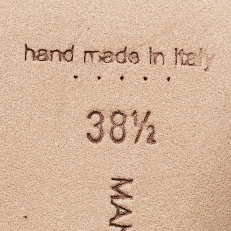 Pre Owned Manolo Blahnik Black Leather Maysli Slingback Pumps Size 38.5