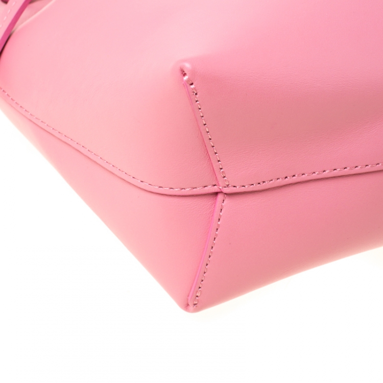 Pre Owned Mansur Gavriel Pink Leather Mini Drawstring Bag
