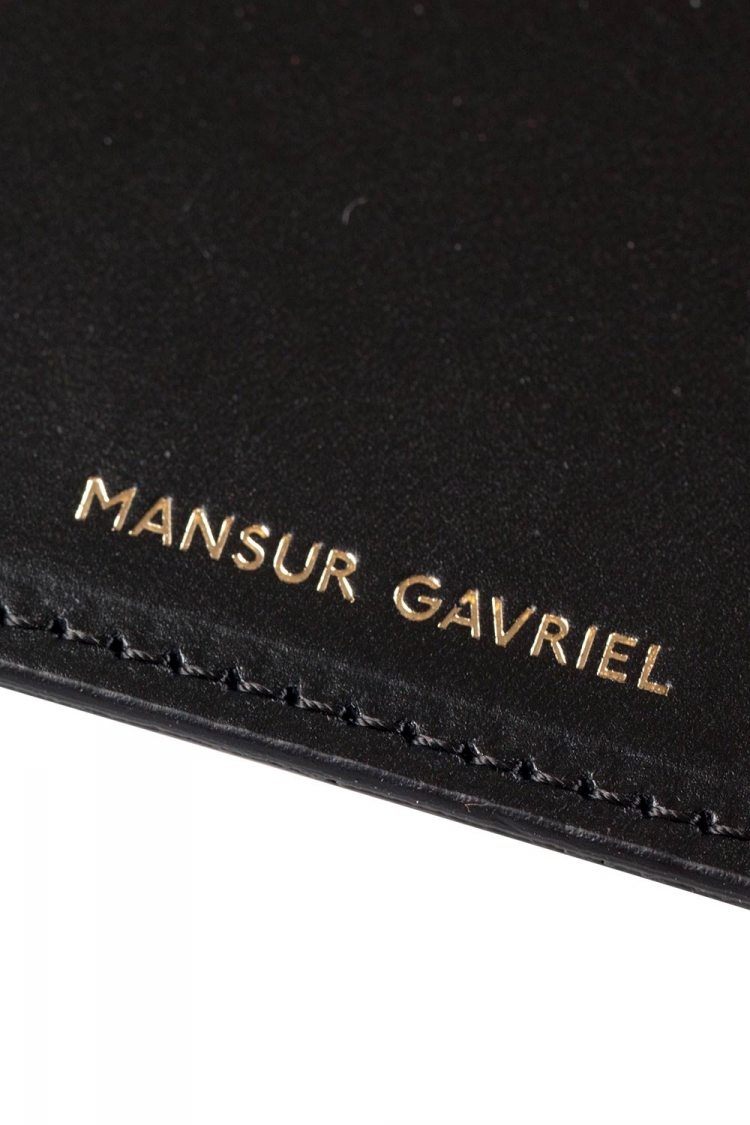 Pre Owned Mansur Gavriel Black/Argento Leather Large Tote
