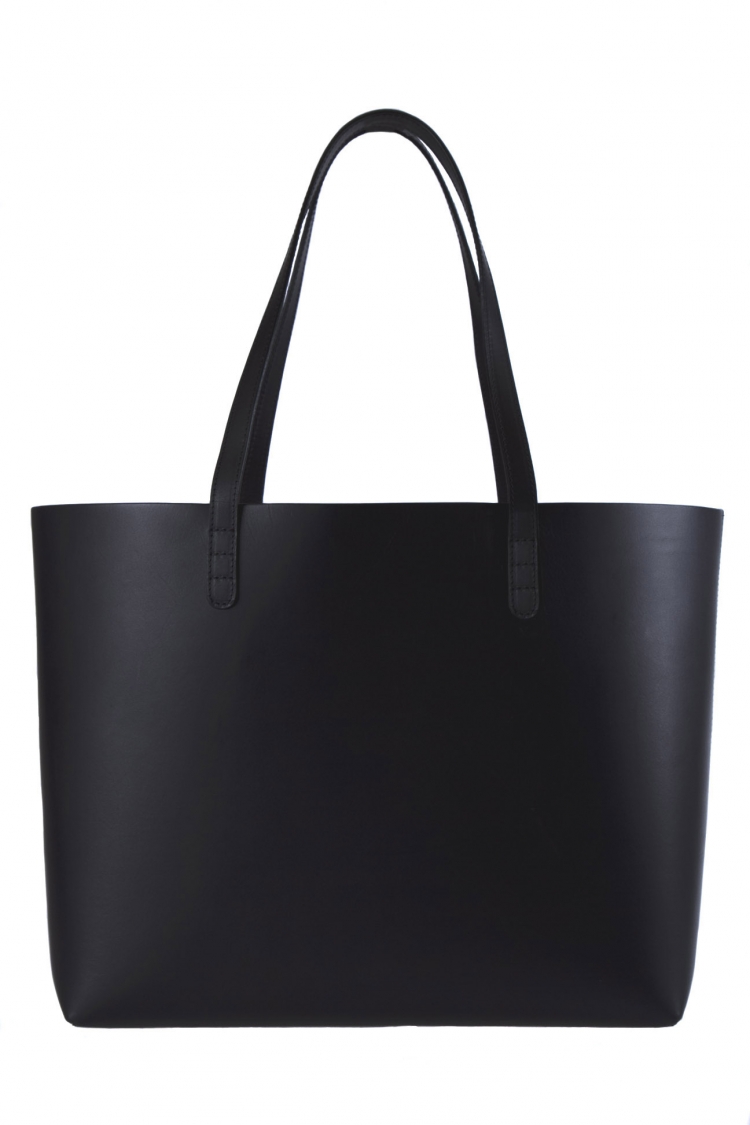 Pre Owned Mansur Gavriel Black/Argento Leather Large Tote