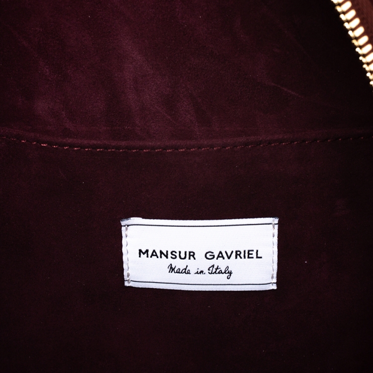 Pre Owned Mansur Gavriel Red Leather Circle Satchel