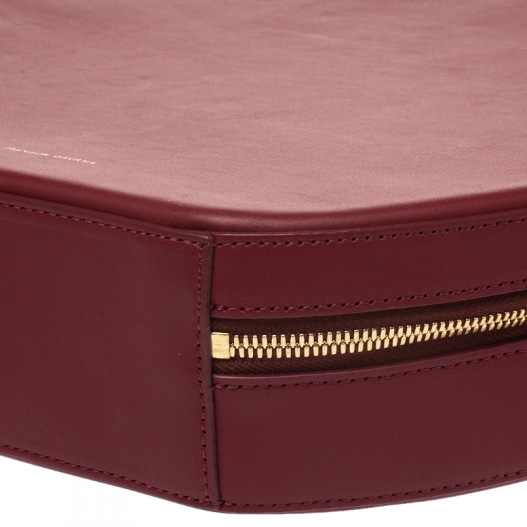 Pre Owned Mansur Gavriel Red Leather Circle Satchel