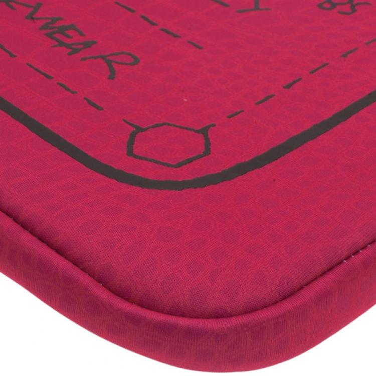 Pre Owned Marc by Marc Jacobs Pink 13" Trompe l'Oeil Croc-Print Laptop Case