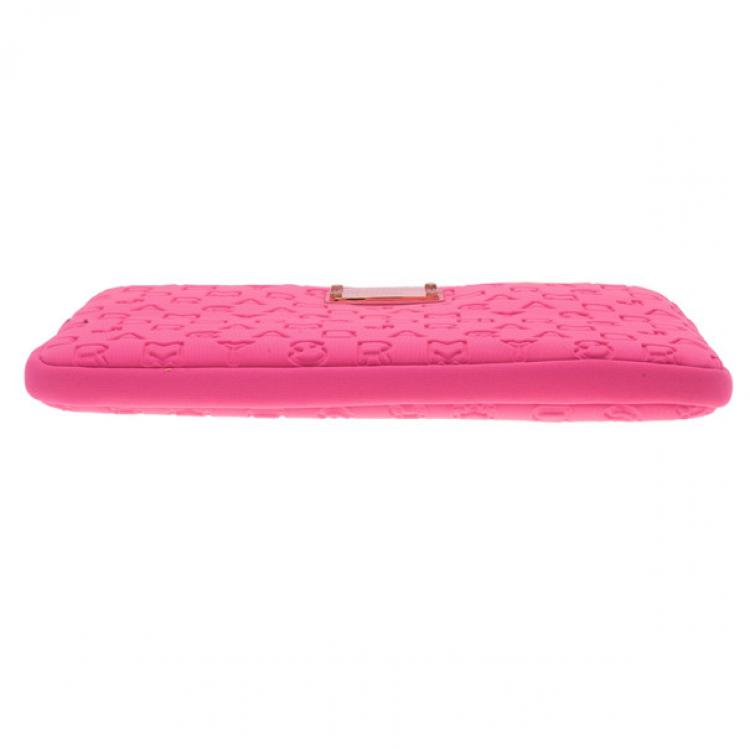 Pre Owned Marc by Marc Jacobs Pink Dreamy Logo Laptop Case