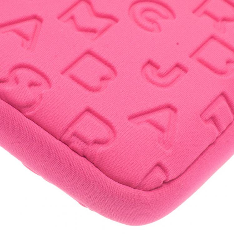 Pre Owned Marc by Marc Jacobs Pink Dreamy Logo Laptop Case
