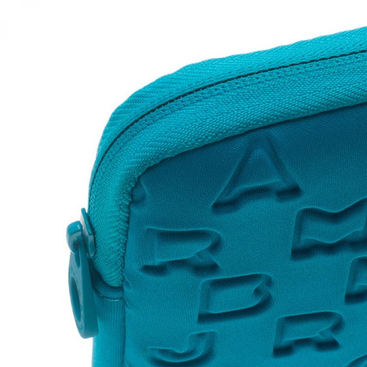 Pre Owned Marc by Marc Jacobs Turquoise Dreamy Logo Laptop Case