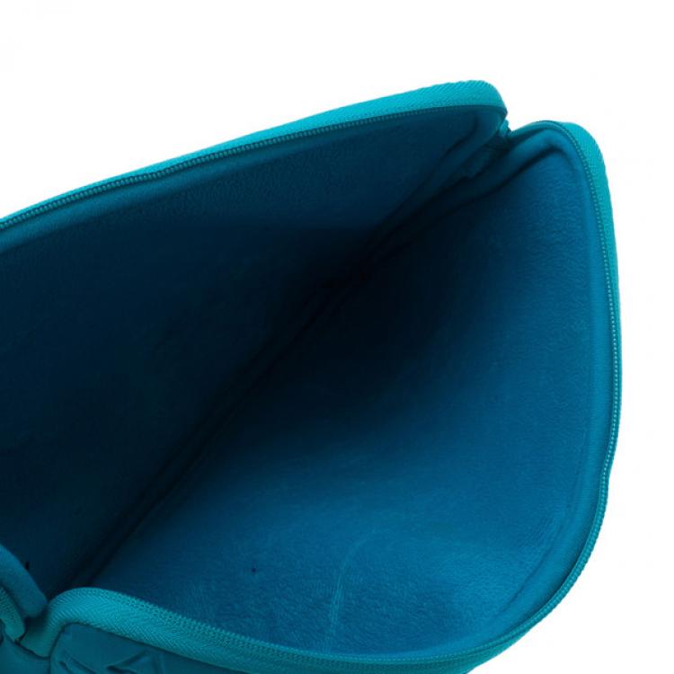 Pre Owned Marc by Marc Jacobs Turquoise Dreamy Logo Laptop Case